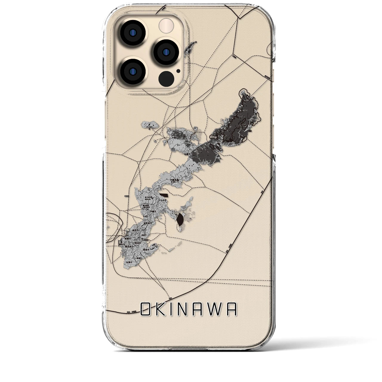 【沖縄2(沖縄県)】地図柄iPhoneケース(クリアタイプ)