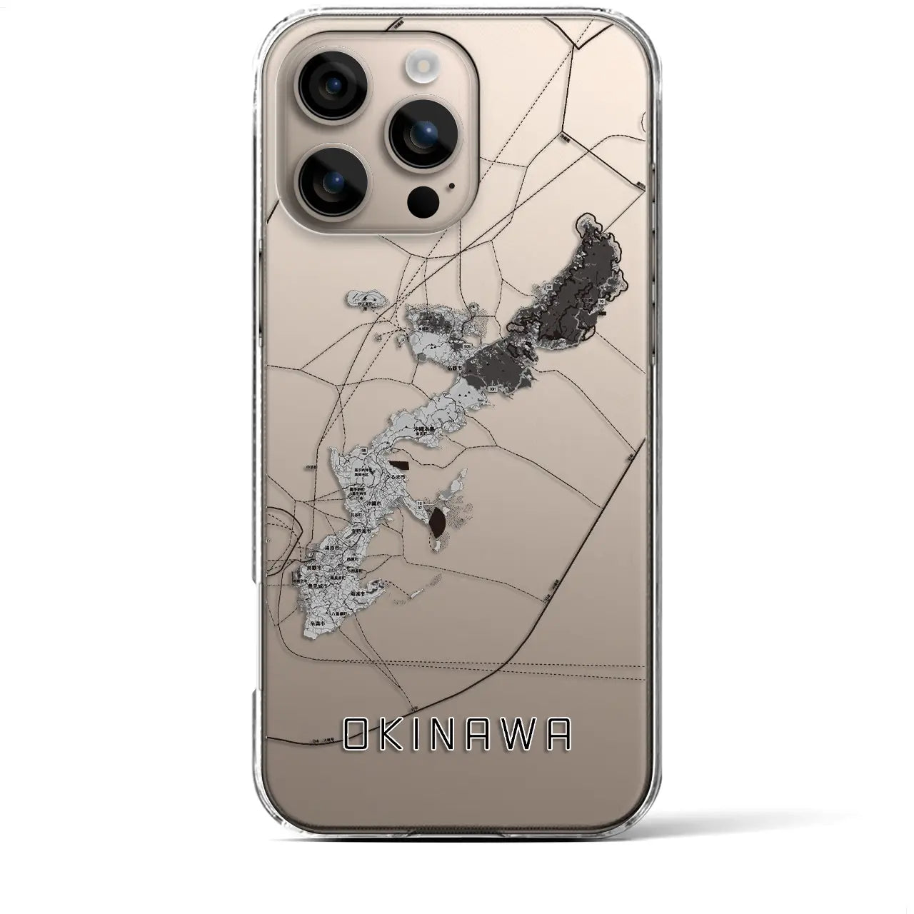 【沖縄2(沖縄県)】地図柄iPhoneケース(クリアタイプ)