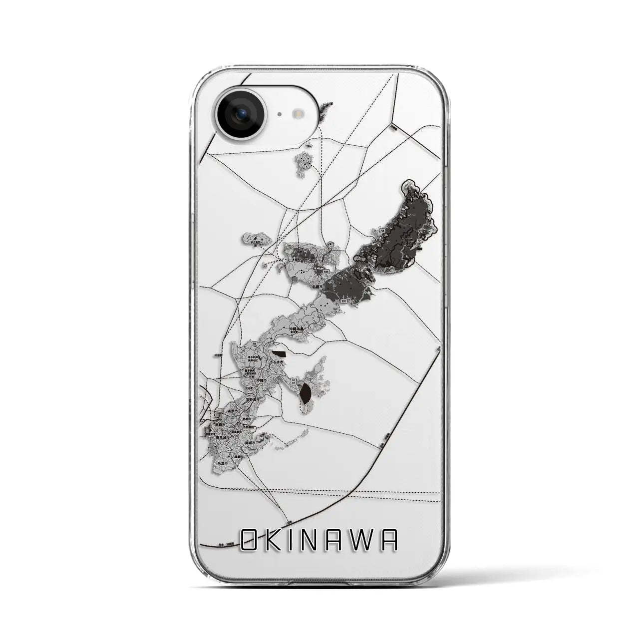 【沖縄2(沖縄県)】地図柄iPhoneケース(クリアタイプ)