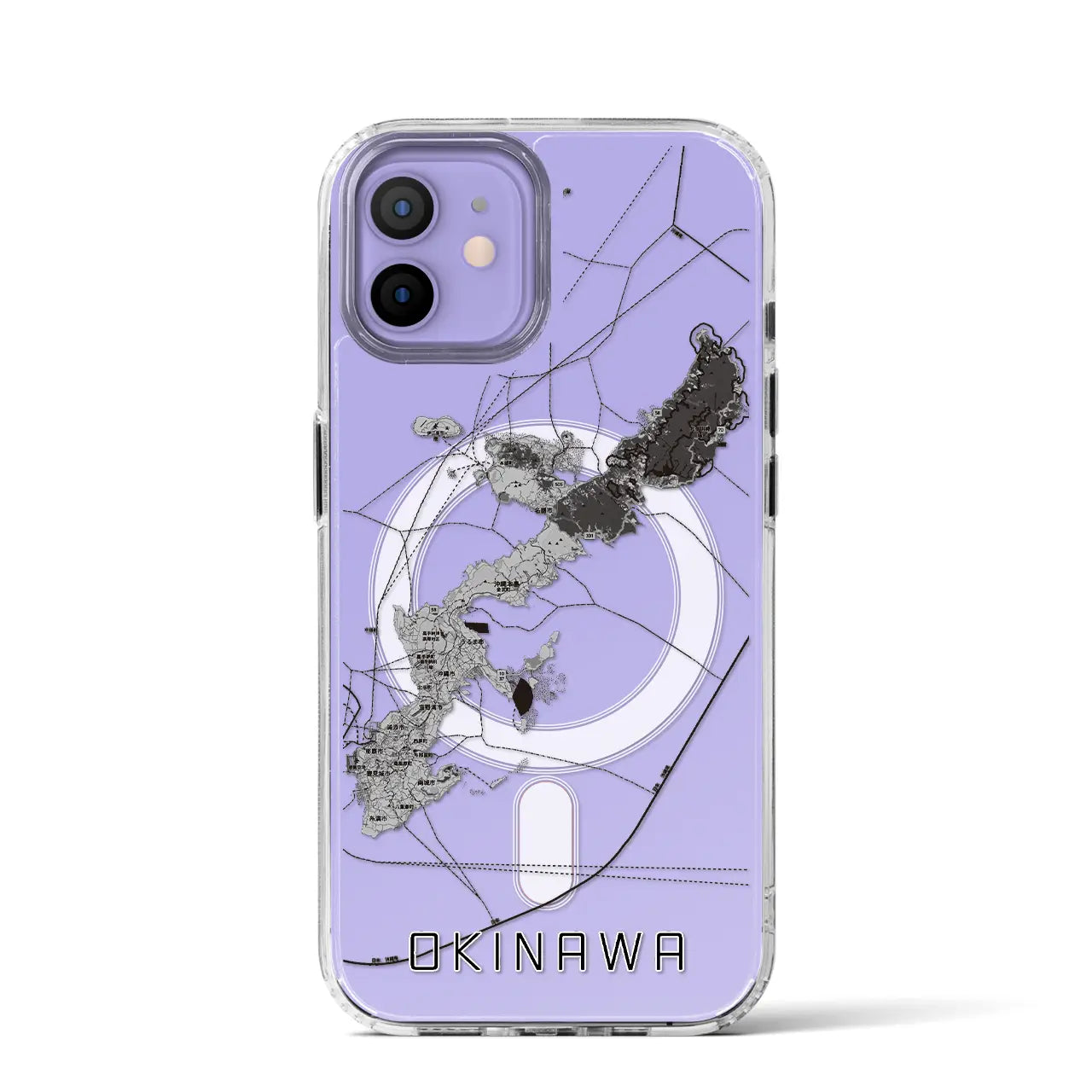 【沖縄2(沖縄県)】地図柄iPhoneケース(MagSafeタイプ)