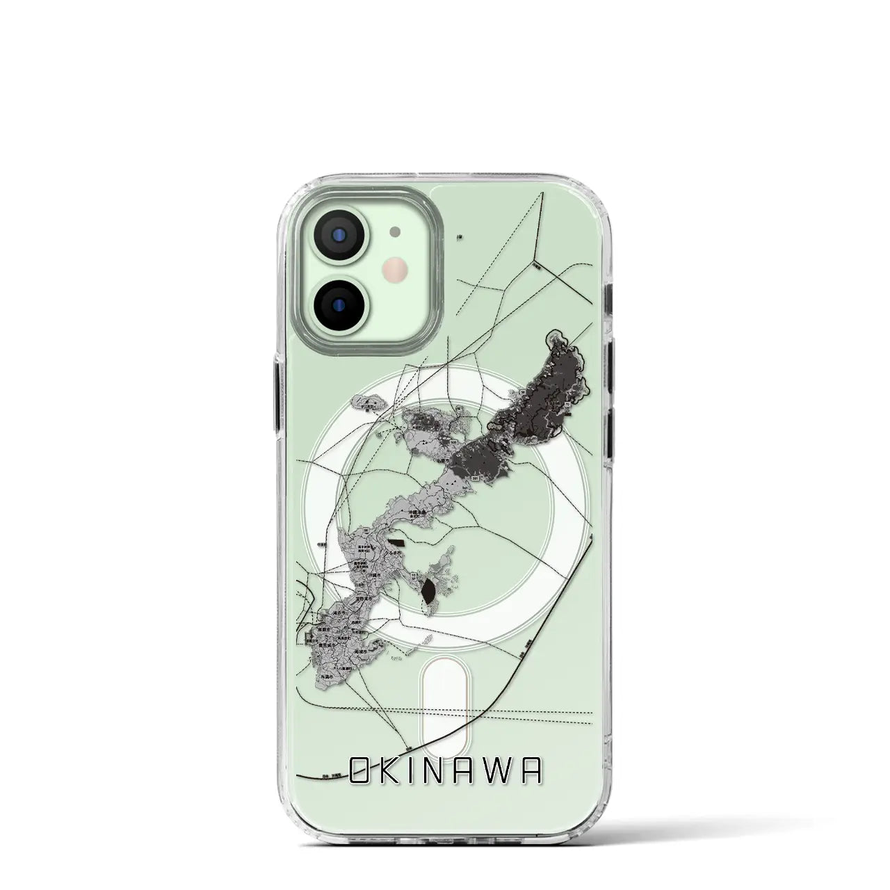 【沖縄2(沖縄県)】地図柄iPhoneケース(MagSafeタイプ)