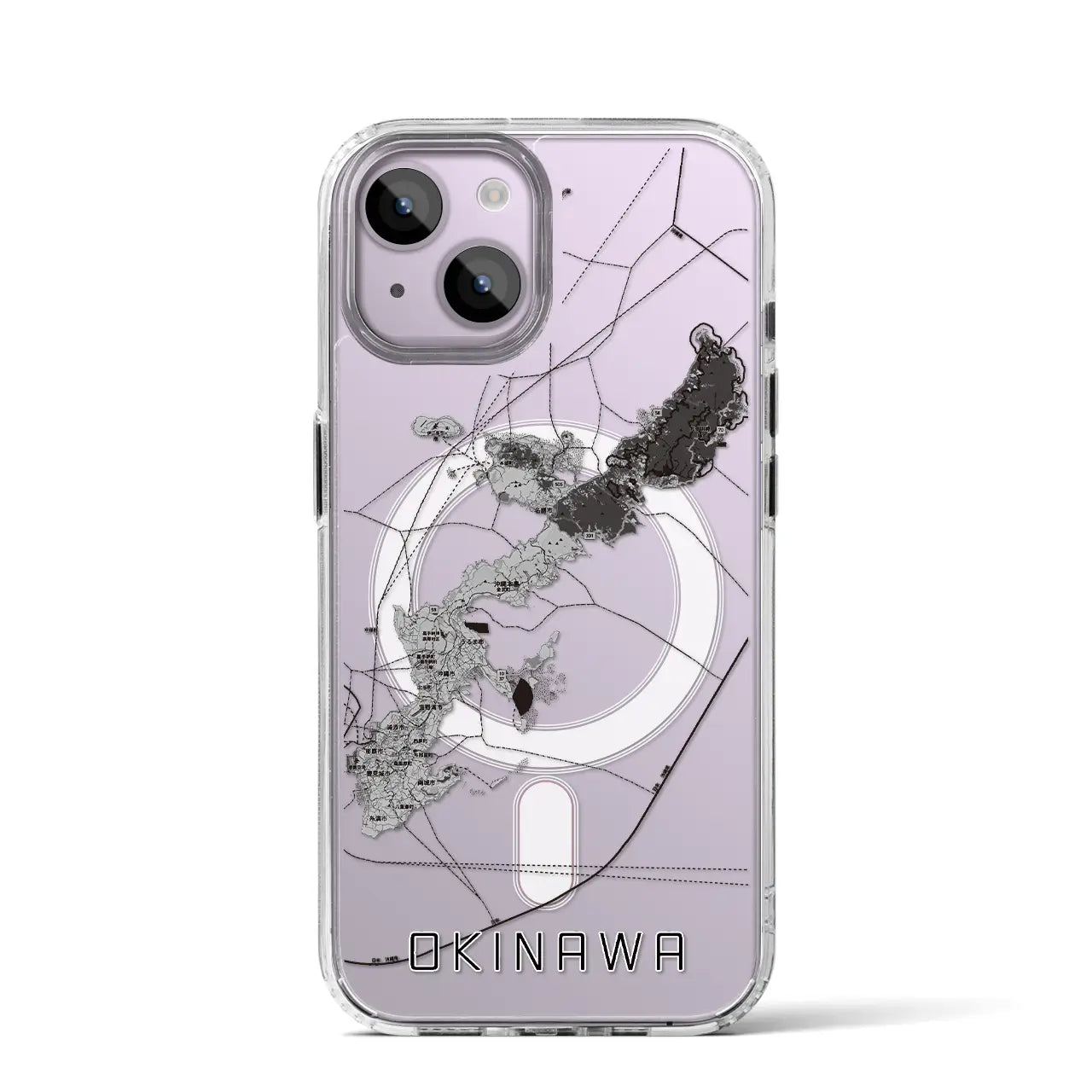 【沖縄2(沖縄県)】地図柄iPhoneケース(MagSafeタイプ)