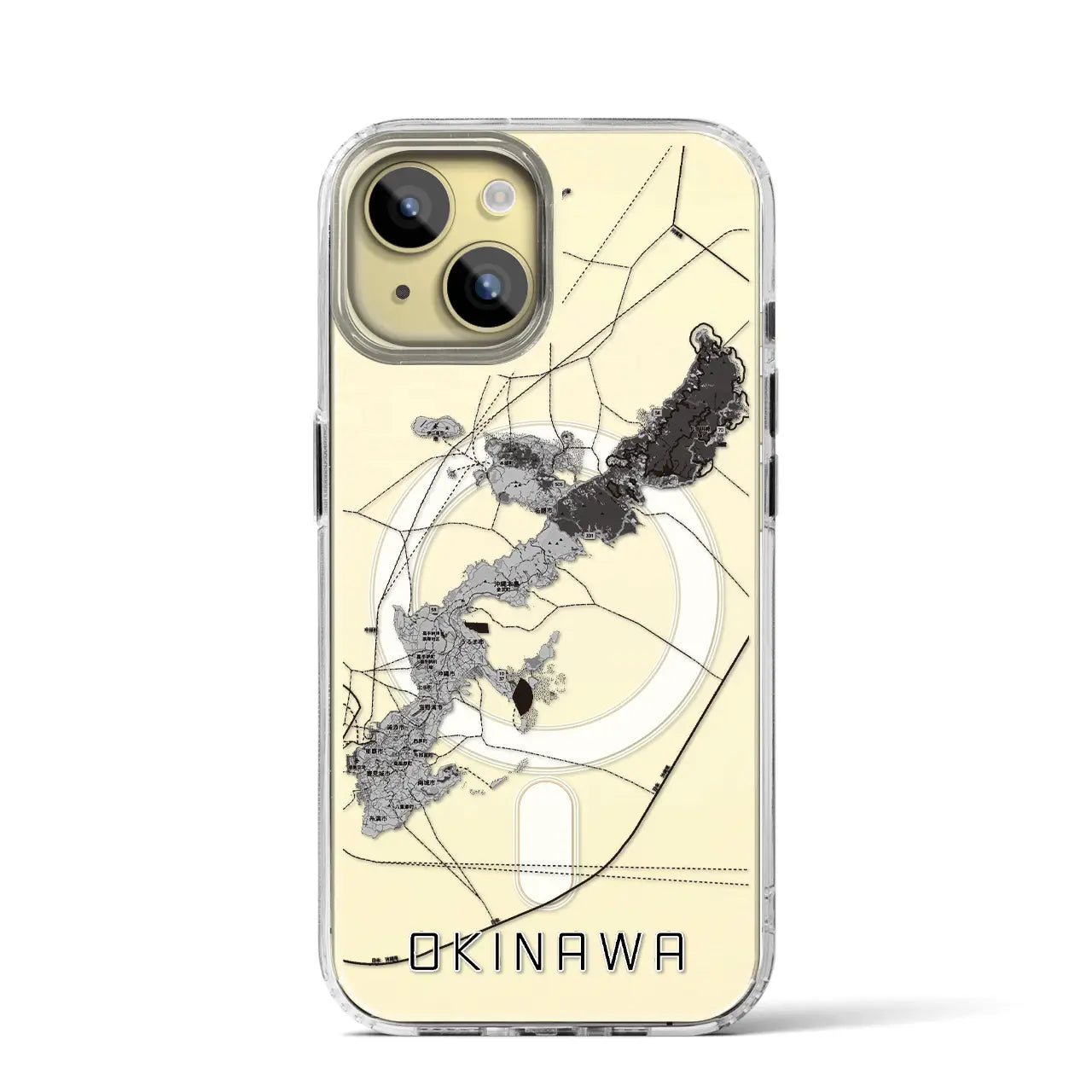 【沖縄2(沖縄県)】地図柄iPhoneケース(MagSafeタイプ)