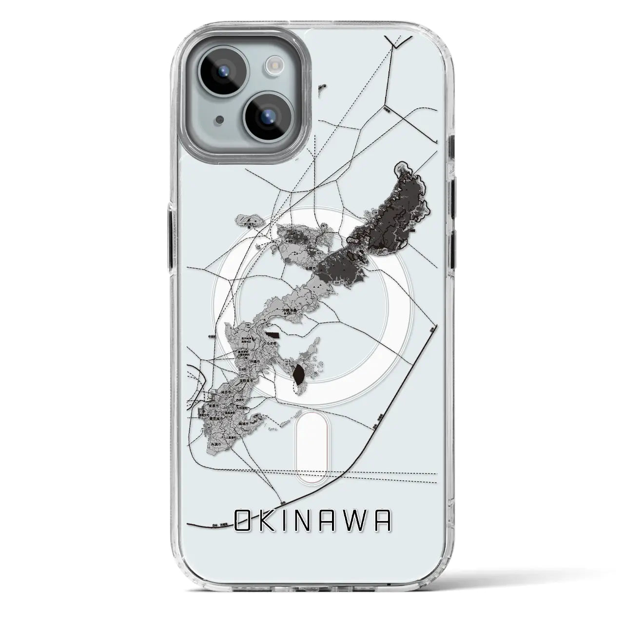 【沖縄2(沖縄県)】地図柄iPhoneケース(MagSafeタイプ)