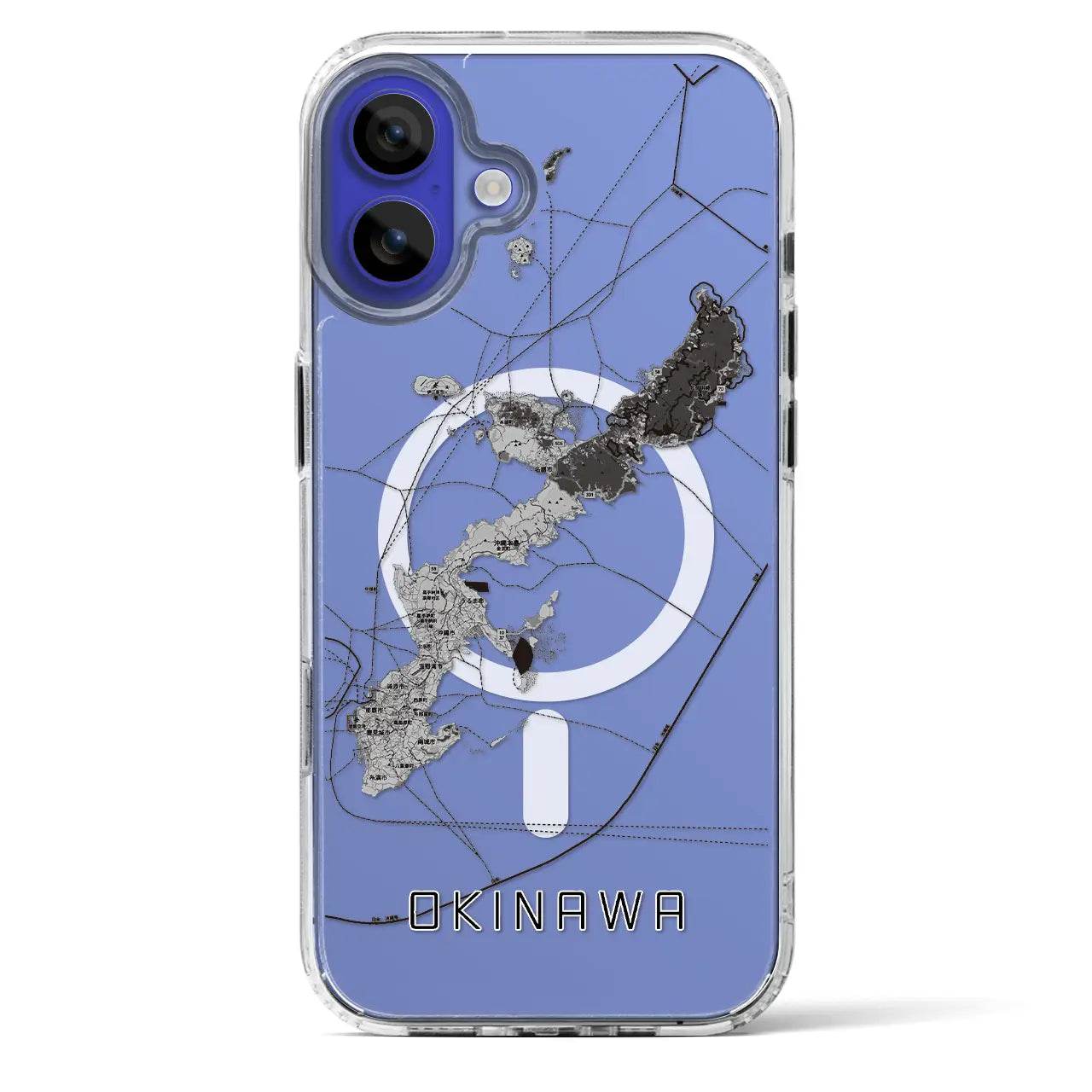 【沖縄2(沖縄県)】地図柄iPhoneケース(MagSafeタイプ)