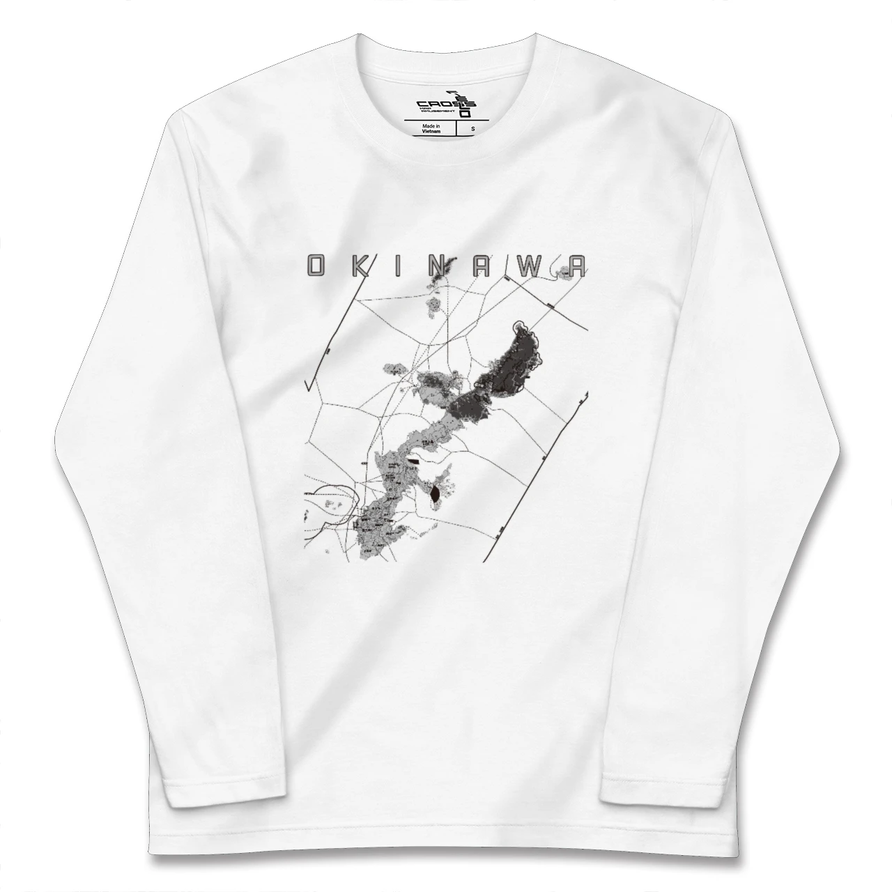 【沖縄2(沖縄県)】地図柄ロングスリーブTシャツ
