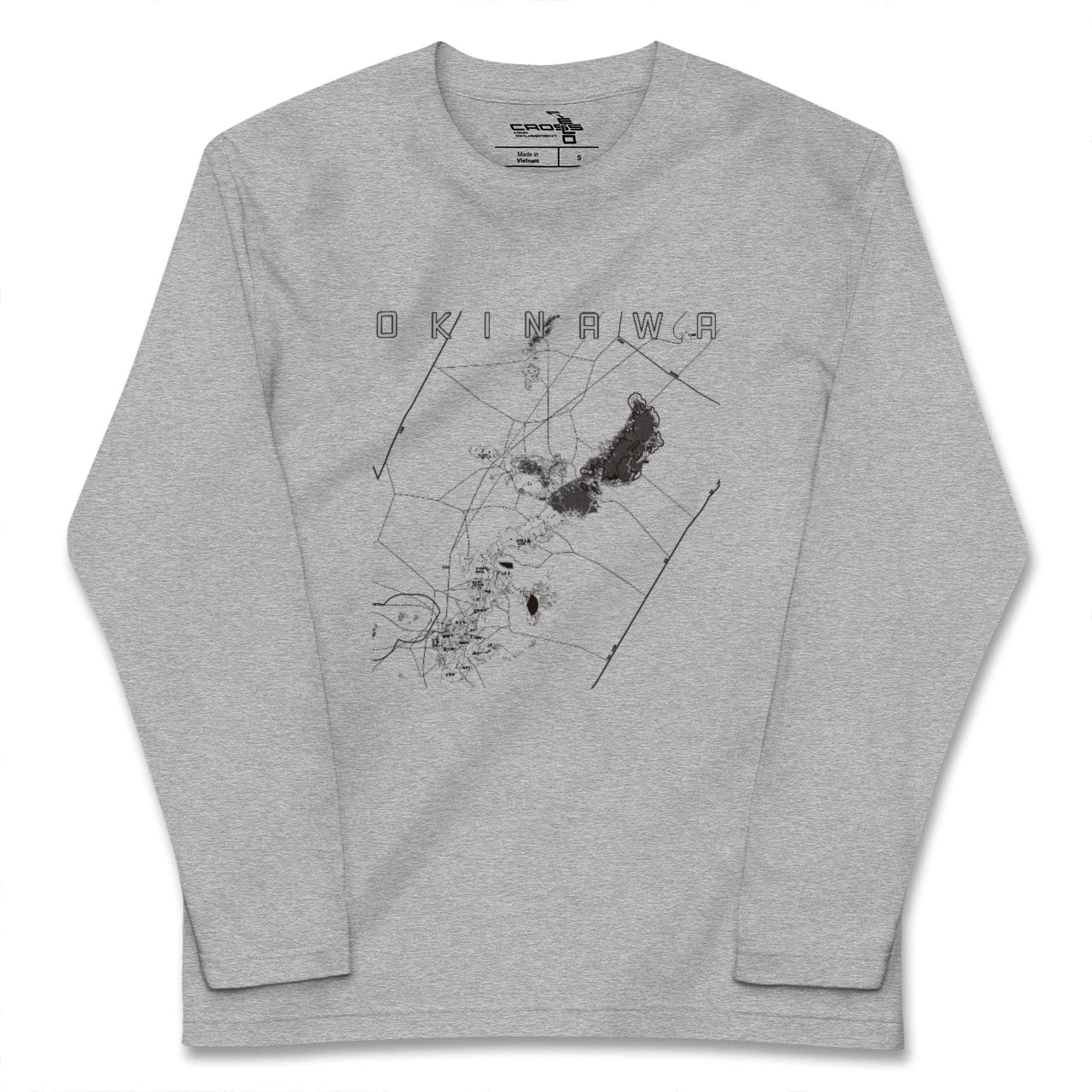 【沖縄2(沖縄県)】地図柄ロングスリーブTシャツ