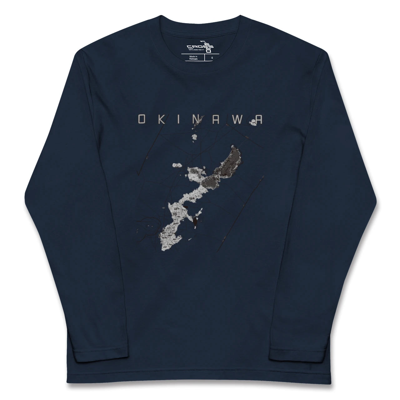 【沖縄2(沖縄県)】地図柄ロングスリーブTシャツ