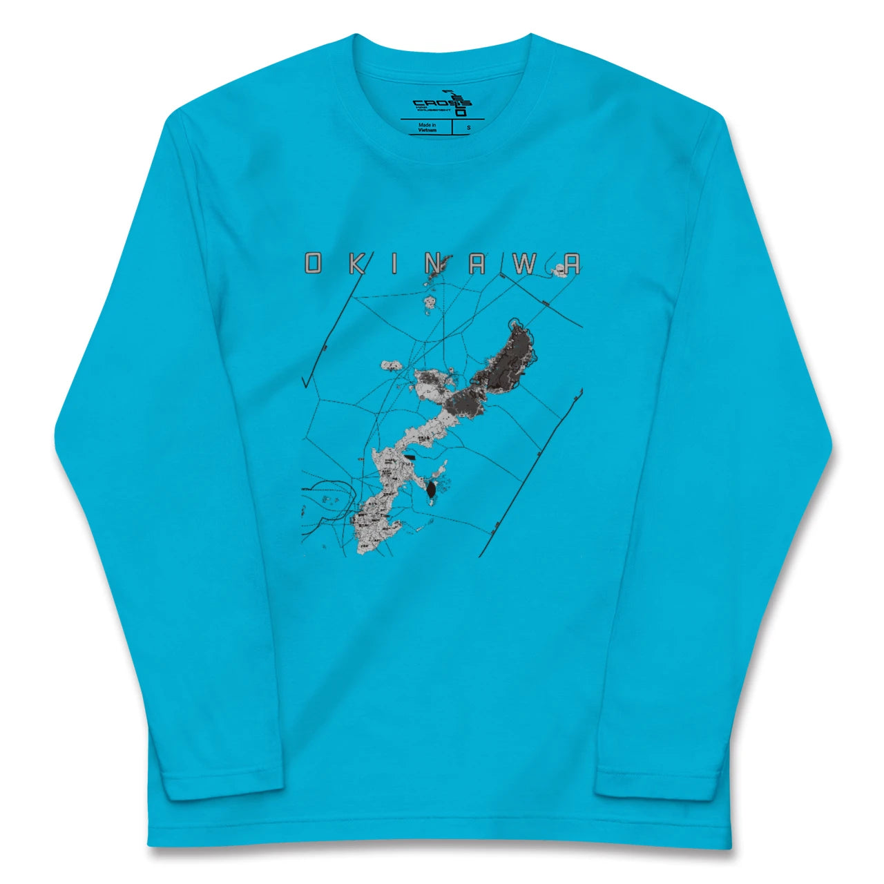 【沖縄2(沖縄県)】地図柄ロングスリーブTシャツ