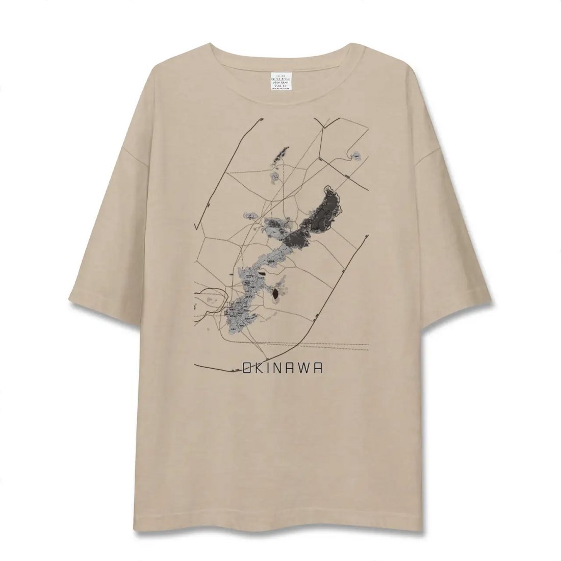 【沖縄2(沖縄県)】地図柄ビッグシルエットTシャツ