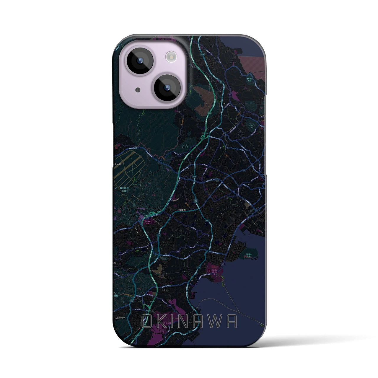 【沖縄(沖縄県)】地図柄iPhoneケース(バックカバータイプ)