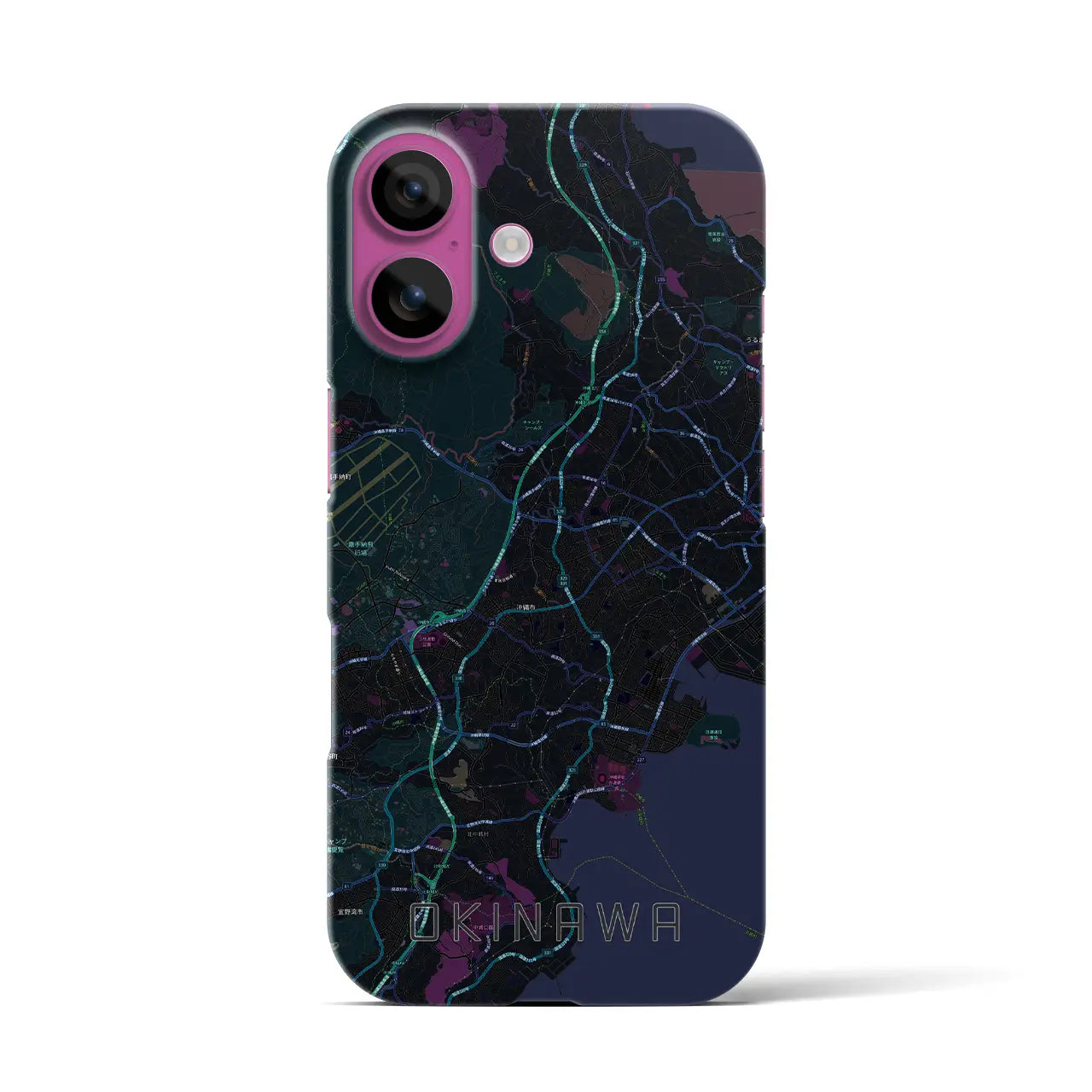 【沖縄(沖縄県)】地図柄iPhoneケース(バックカバータイプ)