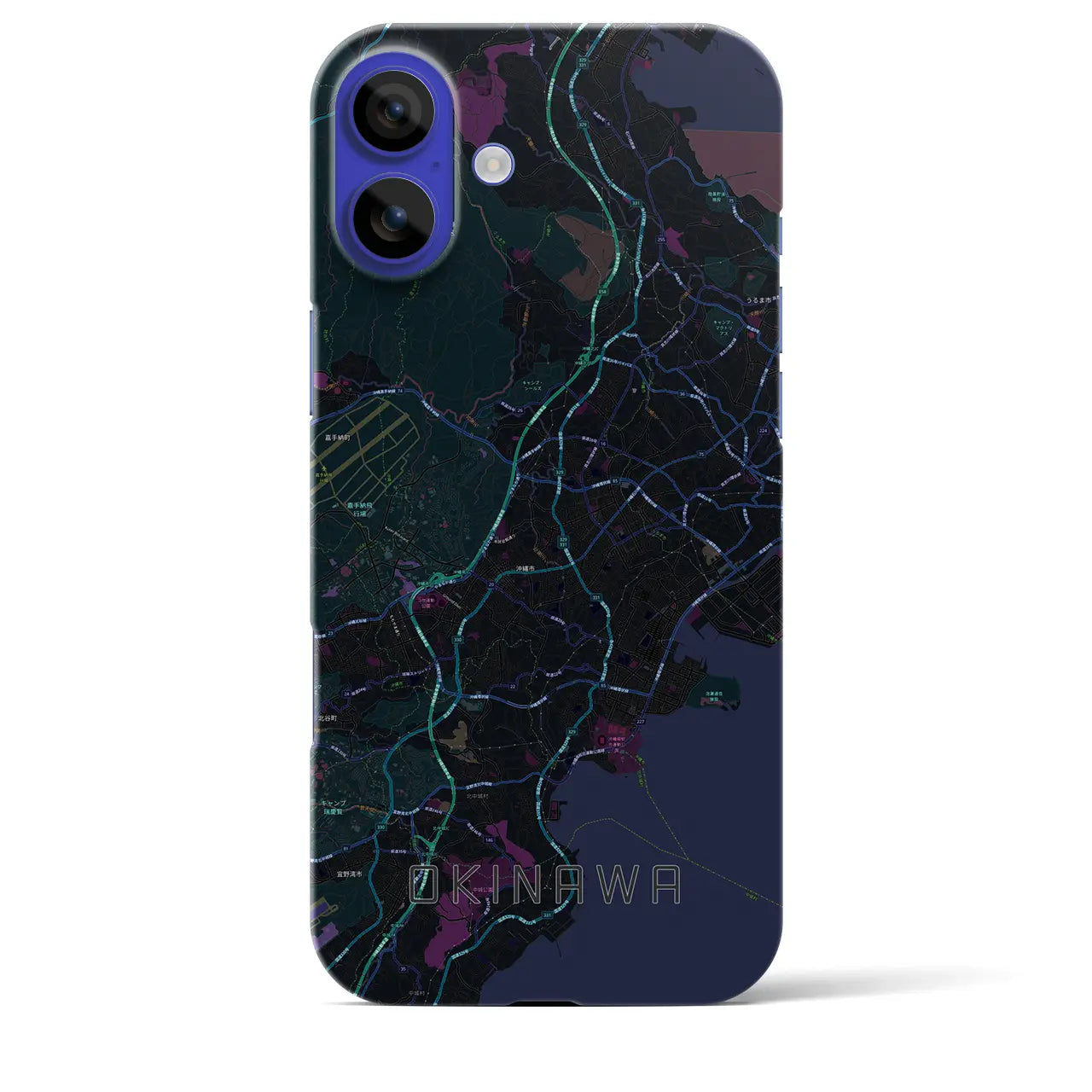 【沖縄(沖縄県)】地図柄iPhoneケース(バックカバータイプ)