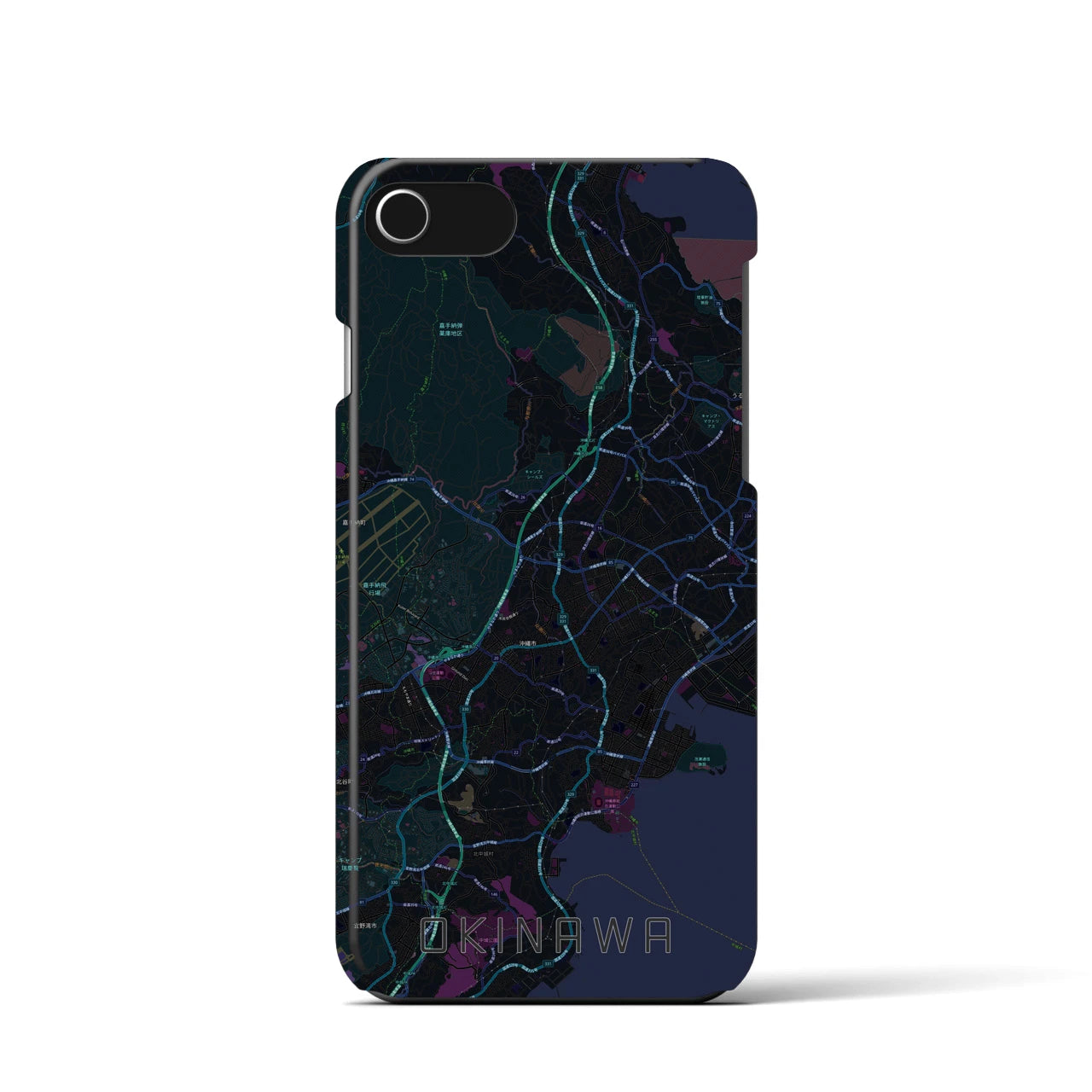 【沖縄(沖縄県)】地図柄iPhoneケース(バックカバータイプ)