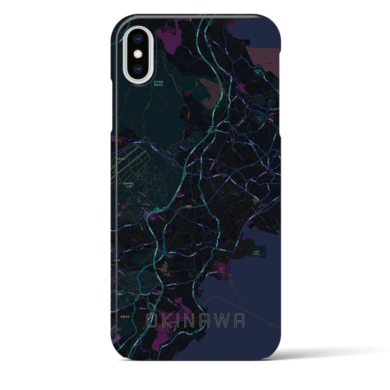 【沖縄(沖縄県)】地図柄iPhoneケース(バックカバータイプ)