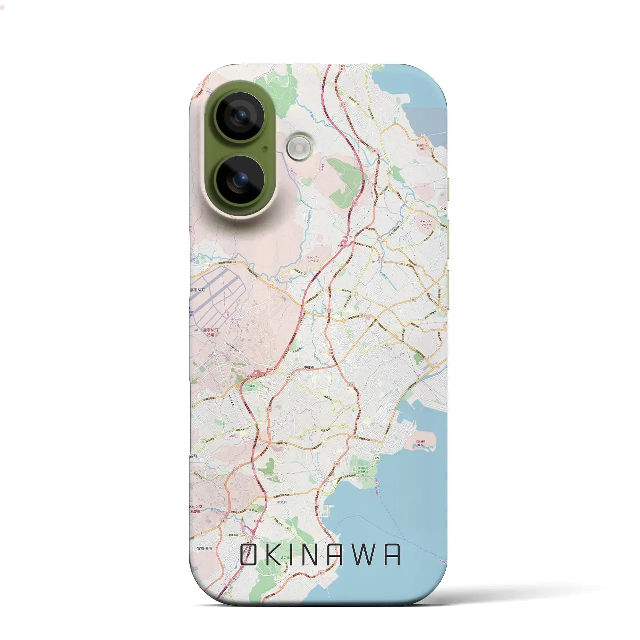 【沖縄(沖縄県)】地図柄iPhoneケース(バックカバータイプ)