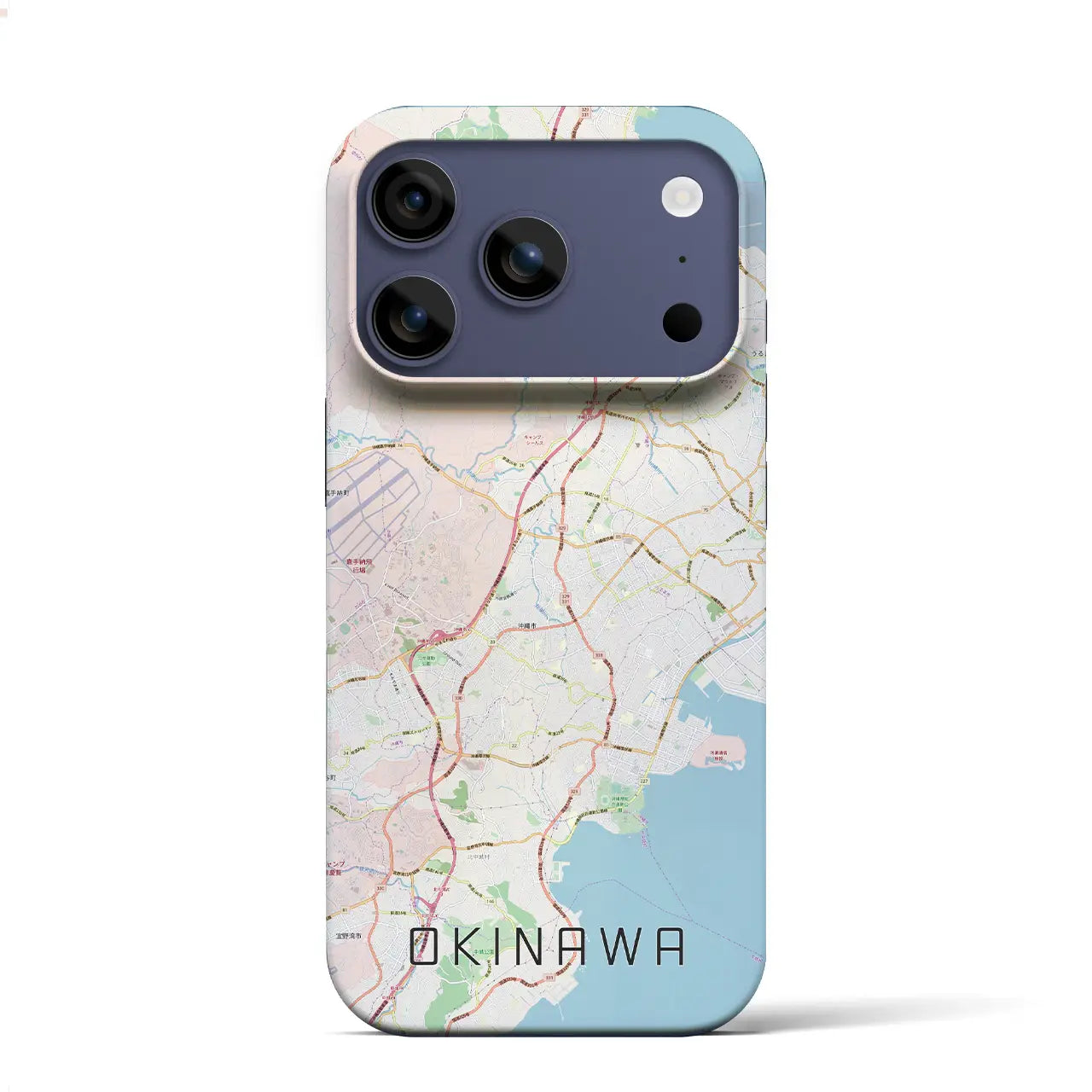 【沖縄(沖縄県)】地図柄iPhoneケース(バックカバータイプ)