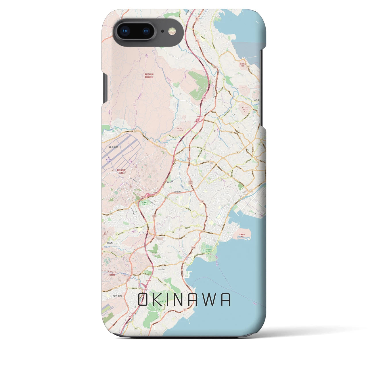 【沖縄(沖縄県)】地図柄iPhoneケース(バックカバータイプ)