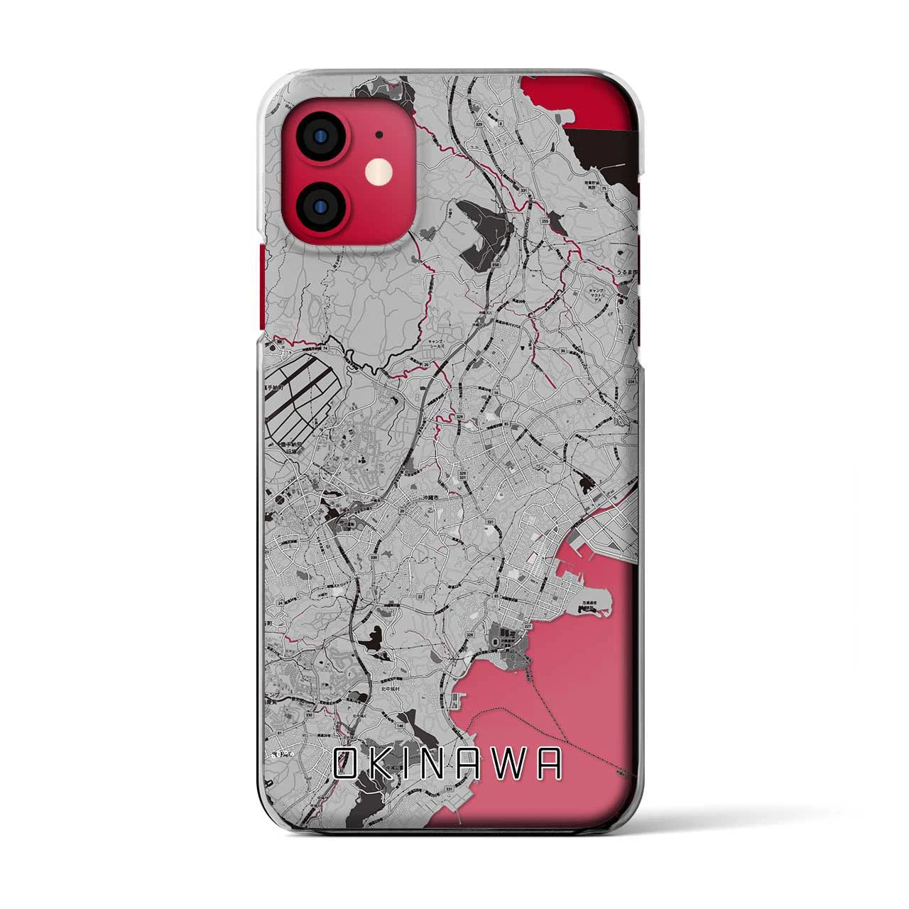 【沖縄(沖縄県)】地図柄iPhoneケース(クリアタイプ)