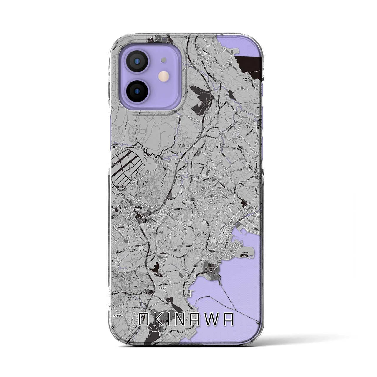 【沖縄(沖縄県)】地図柄iPhoneケース(クリアタイプ)