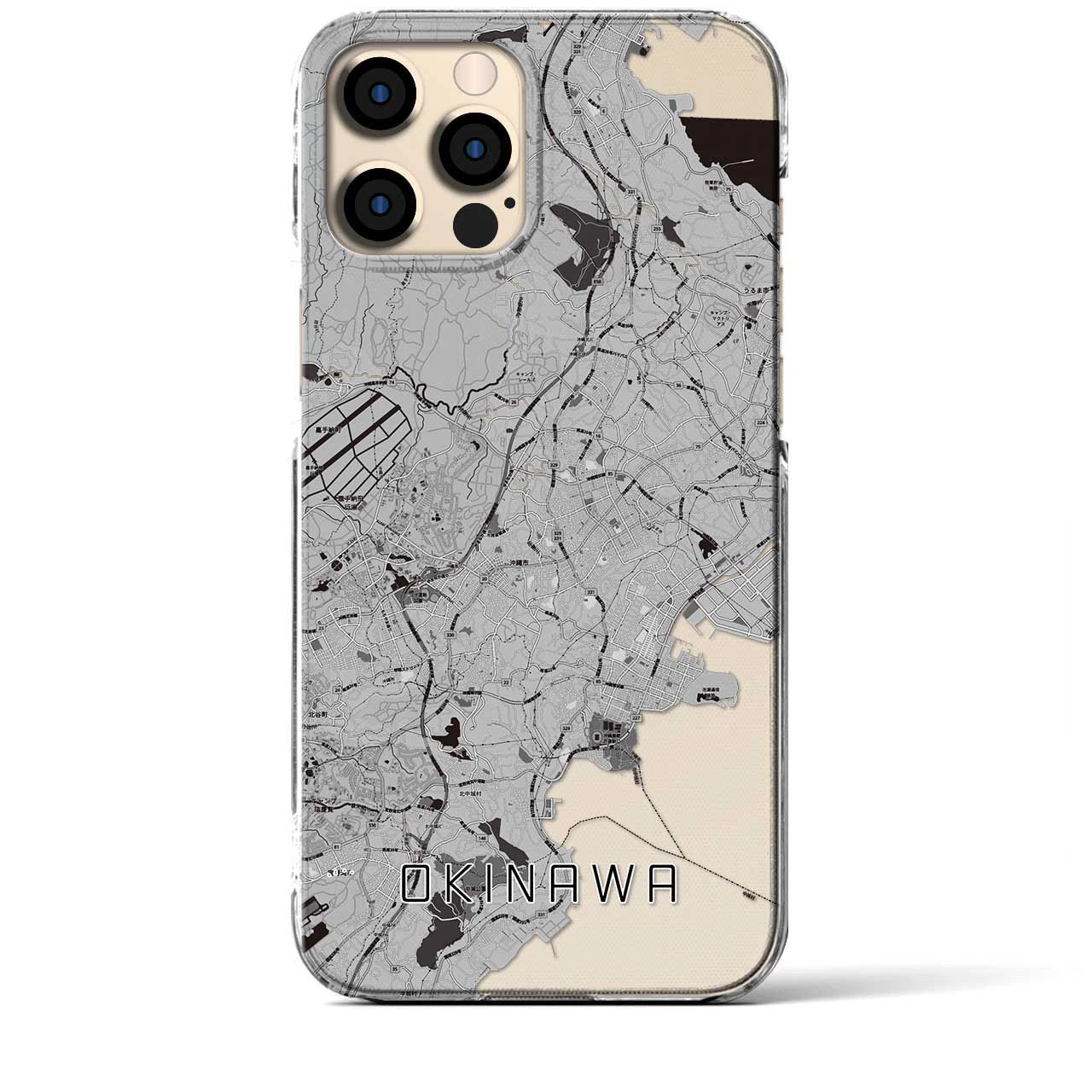 【沖縄(沖縄県)】地図柄iPhoneケース(クリアタイプ)