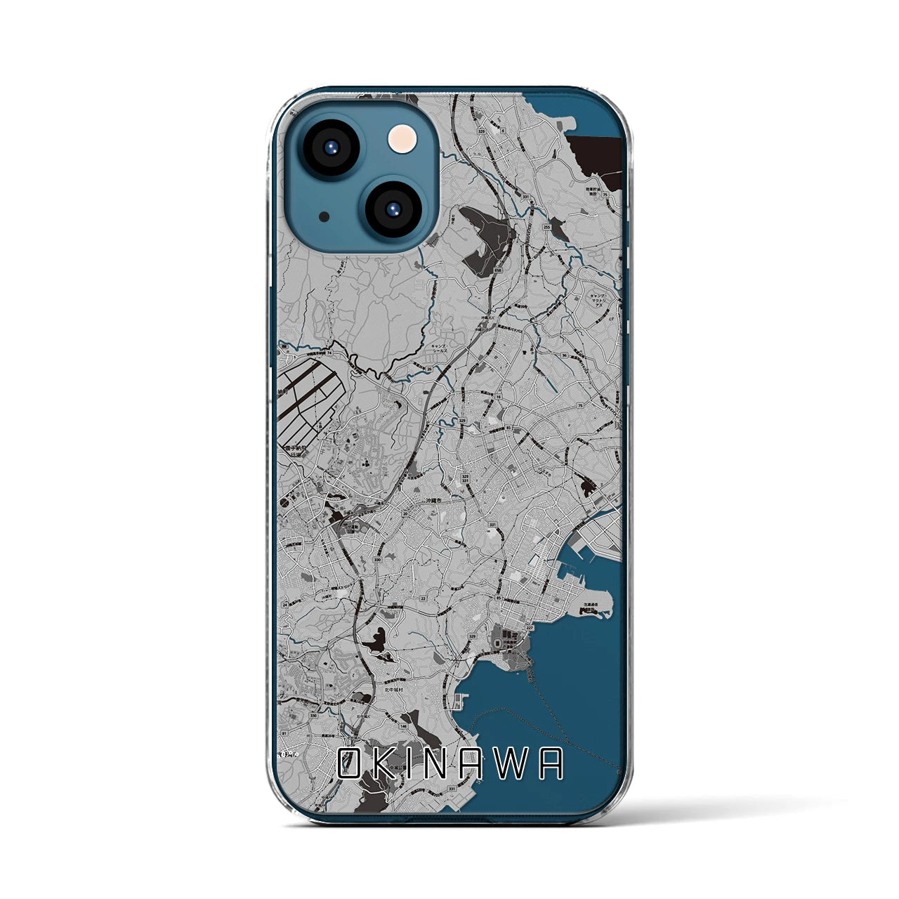 【沖縄(沖縄県)】地図柄iPhoneケース(クリアタイプ)