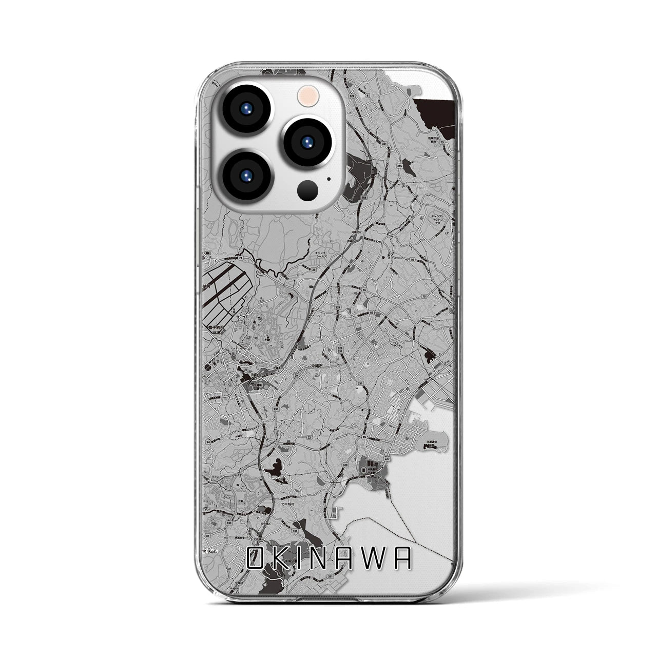 【沖縄(沖縄県)】地図柄iPhoneケース(クリアタイプ)