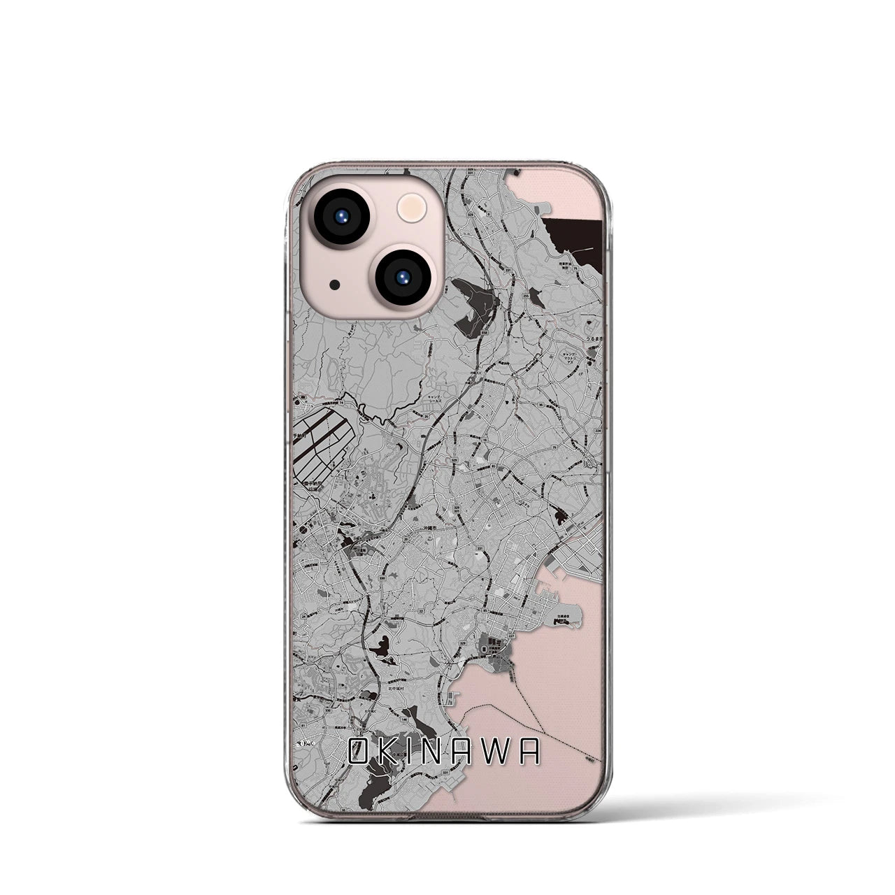 【沖縄(沖縄県)】地図柄iPhoneケース(クリアタイプ)