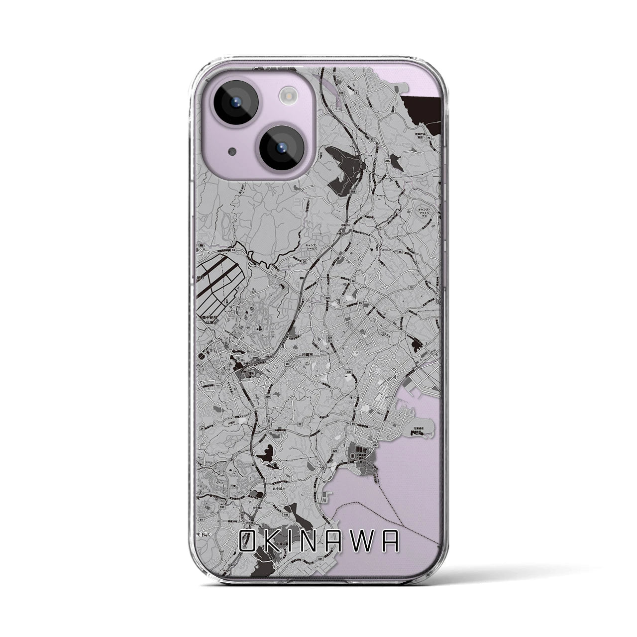 【沖縄(沖縄県)】地図柄iPhoneケース(クリアタイプ)