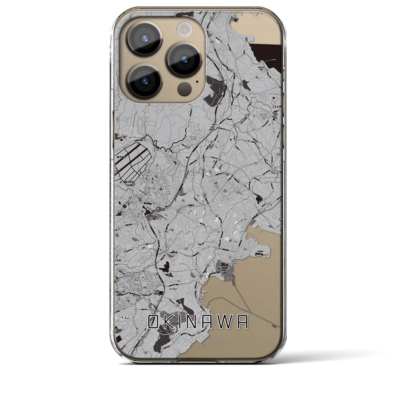【沖縄(沖縄県)】地図柄iPhoneケース(クリアタイプ)