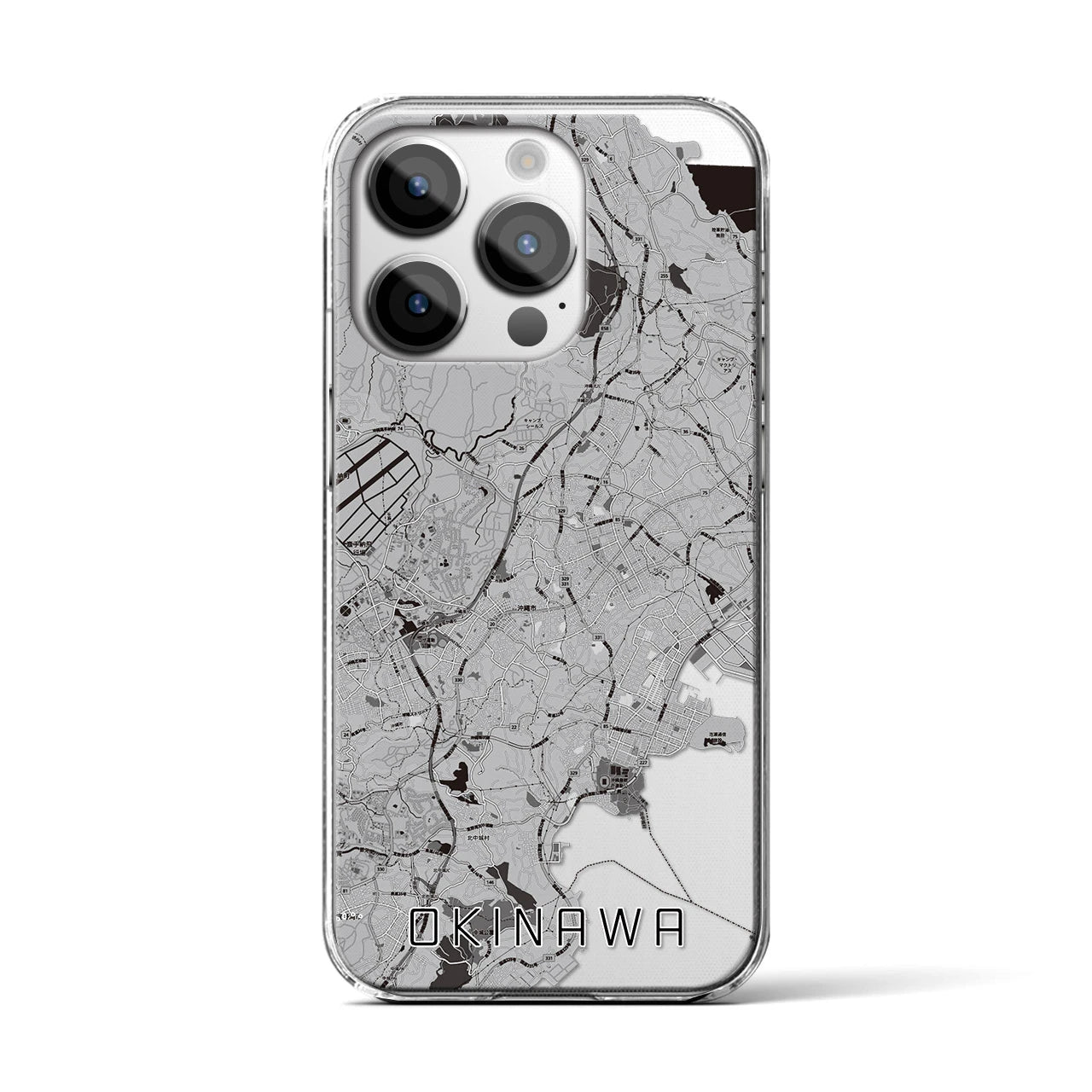 【沖縄(沖縄県)】地図柄iPhoneケース(クリアタイプ)