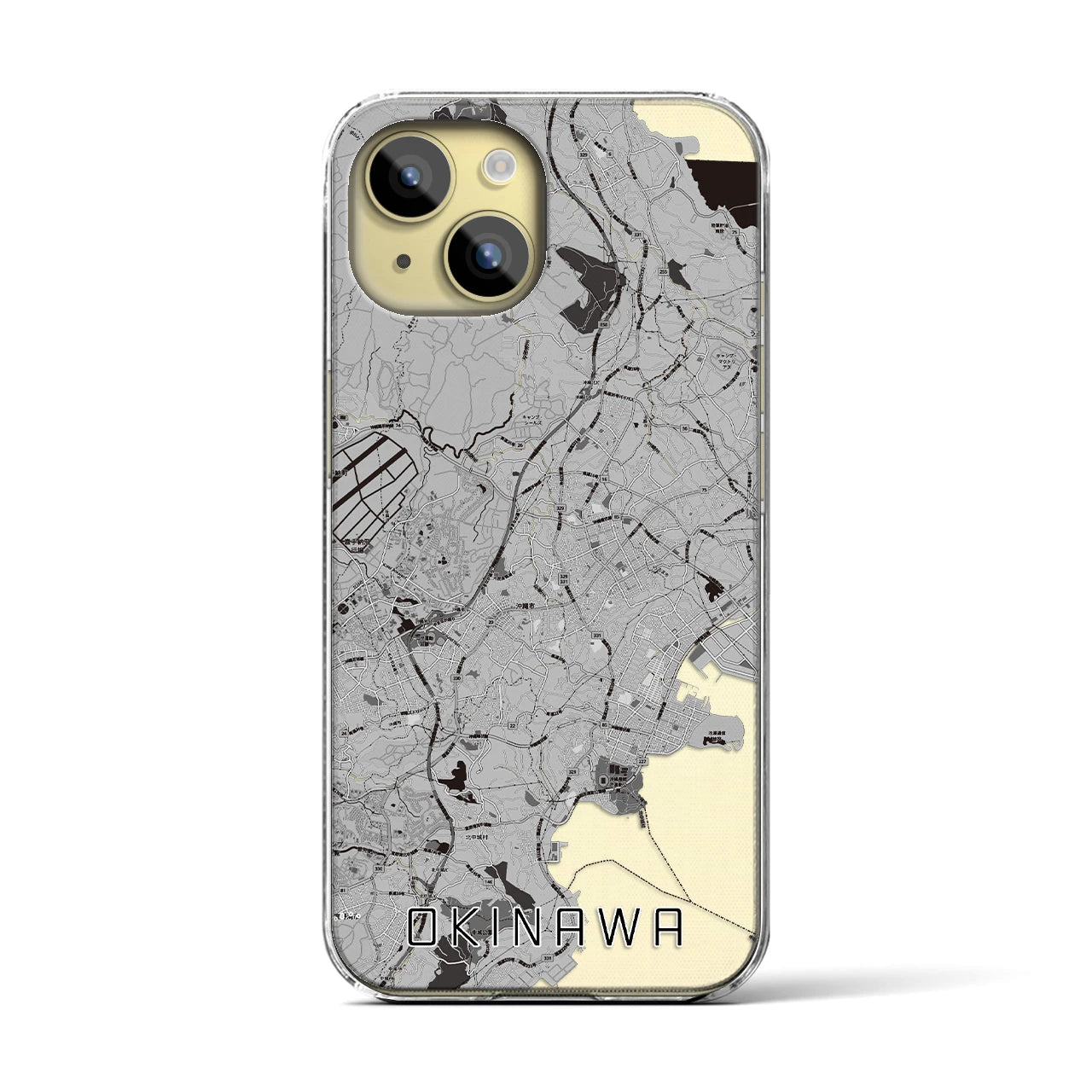【沖縄(沖縄県)】地図柄iPhoneケース(クリアタイプ)