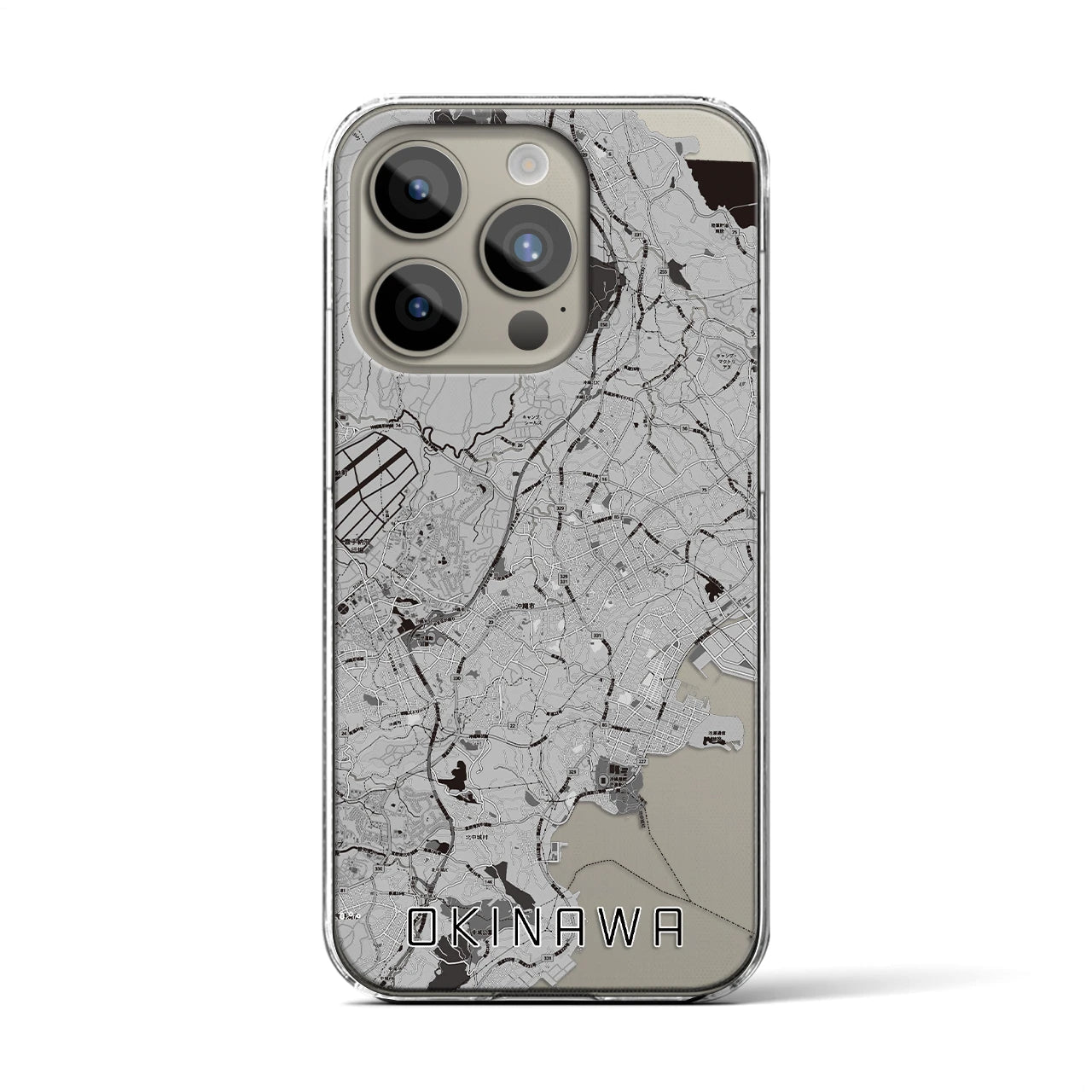 【沖縄(沖縄県)】地図柄iPhoneケース(クリアタイプ)