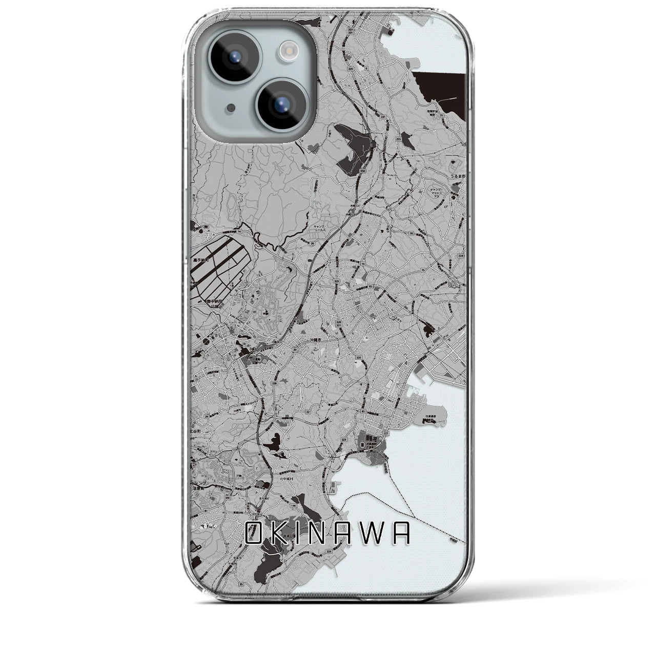 【沖縄(沖縄県)】地図柄iPhoneケース(クリアタイプ)