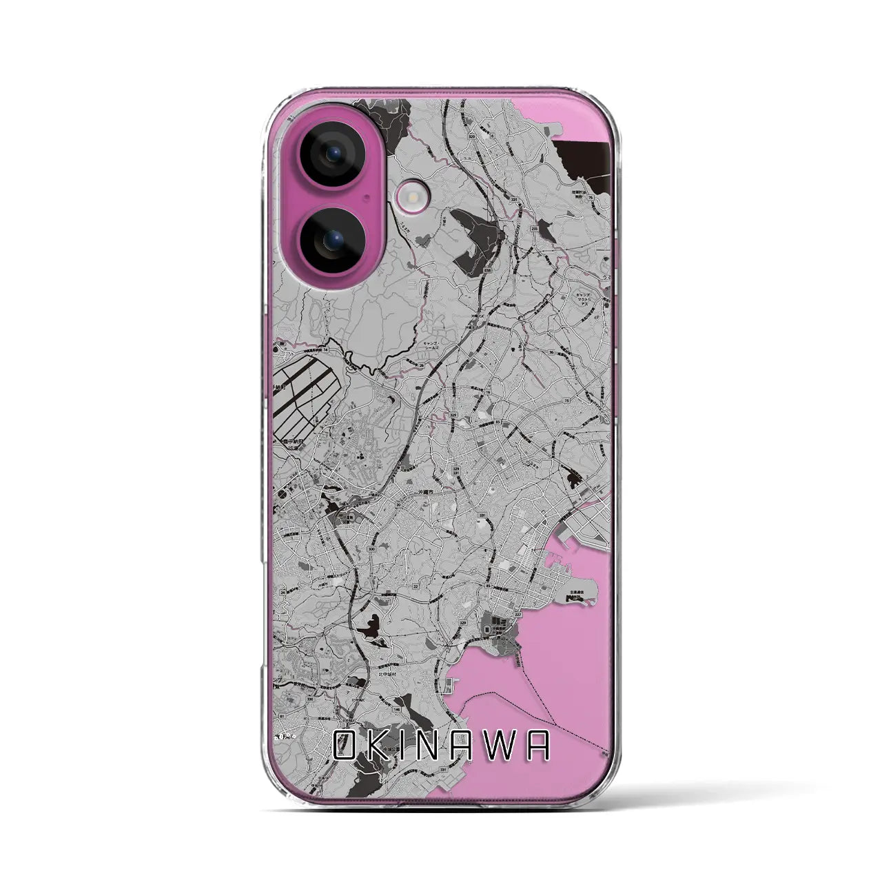 【沖縄(沖縄県)】地図柄iPhoneケース(クリアタイプ)