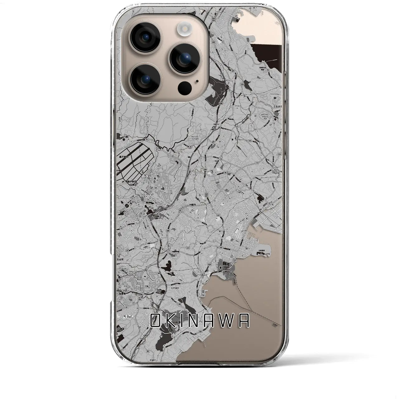 【沖縄(沖縄県)】地図柄iPhoneケース(クリアタイプ)