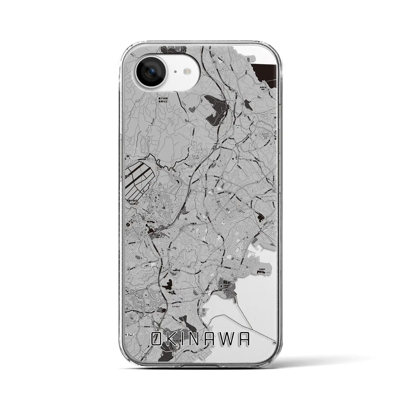 【沖縄(沖縄県)】地図柄iPhoneケース(クリアタイプ)