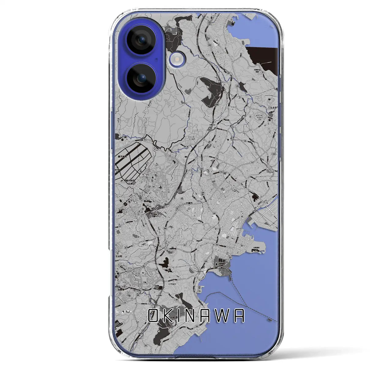 【沖縄(沖縄県)】地図柄iPhoneケース(クリアタイプ)