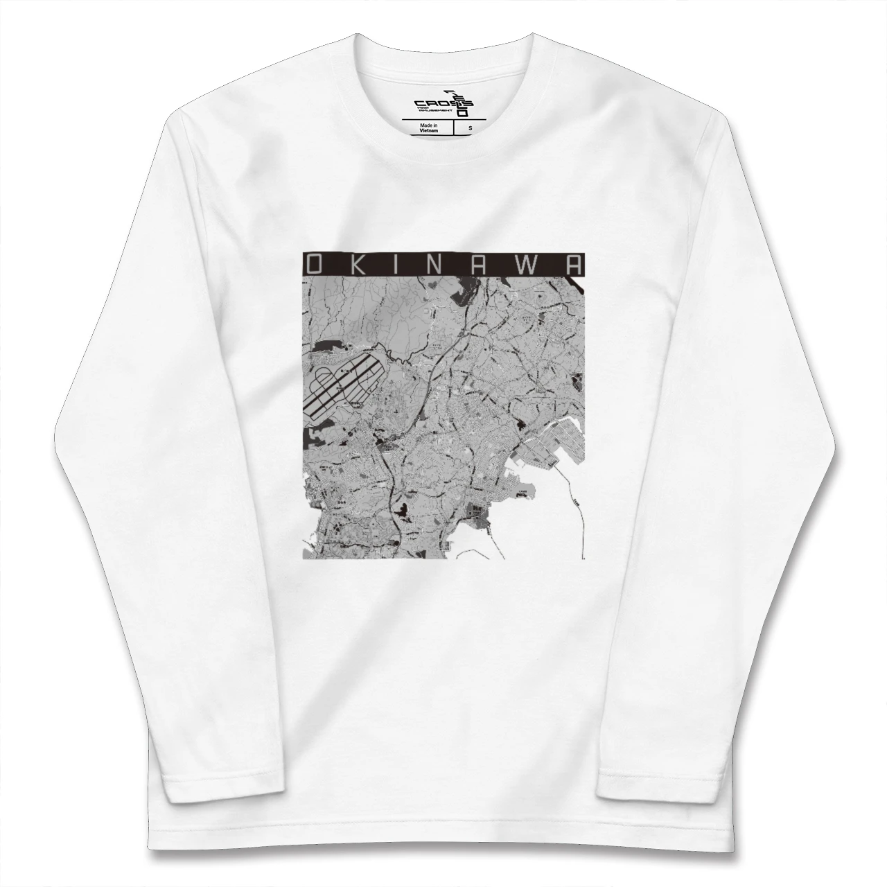【沖縄(沖縄県)】地図柄ロングスリーブTシャツ