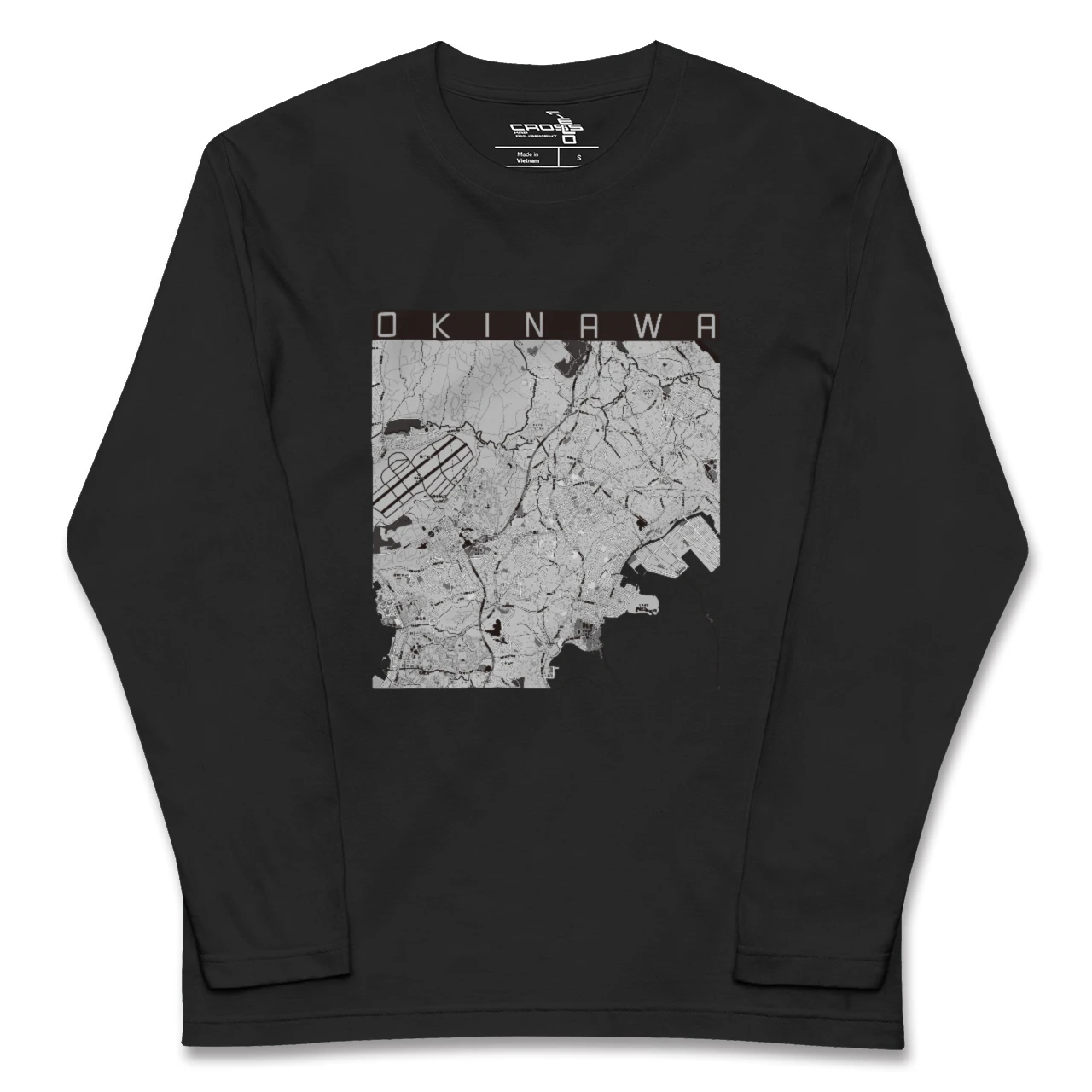 【沖縄(沖縄県)】地図柄ロングスリーブTシャツ