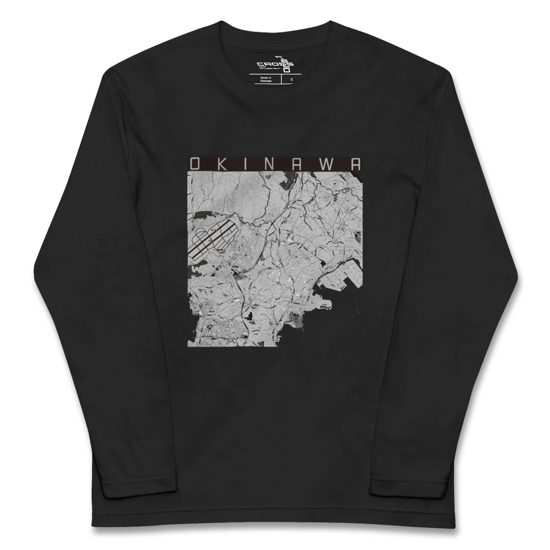 【沖縄(沖縄県)】地図柄ロングスリーブTシャツ