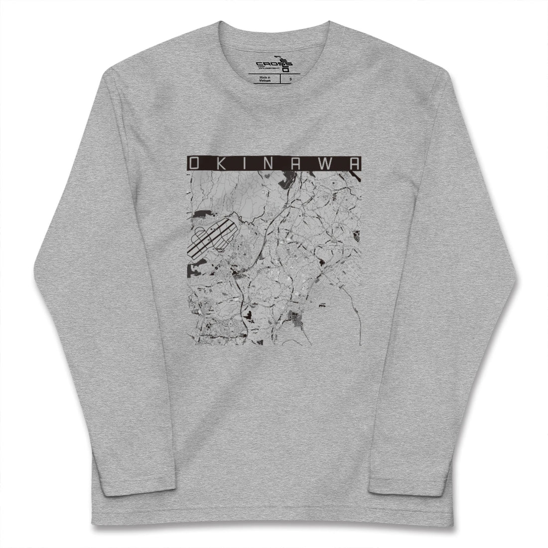 【沖縄(沖縄県)】地図柄ロングスリーブTシャツ