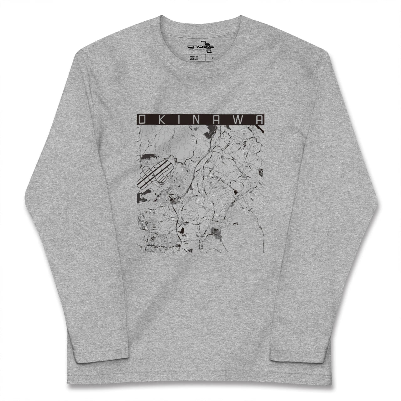 【沖縄(沖縄県)】地図柄ロングスリーブTシャツ