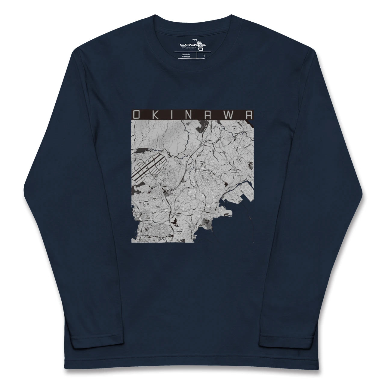 【沖縄(沖縄県)】地図柄ロングスリーブTシャツ