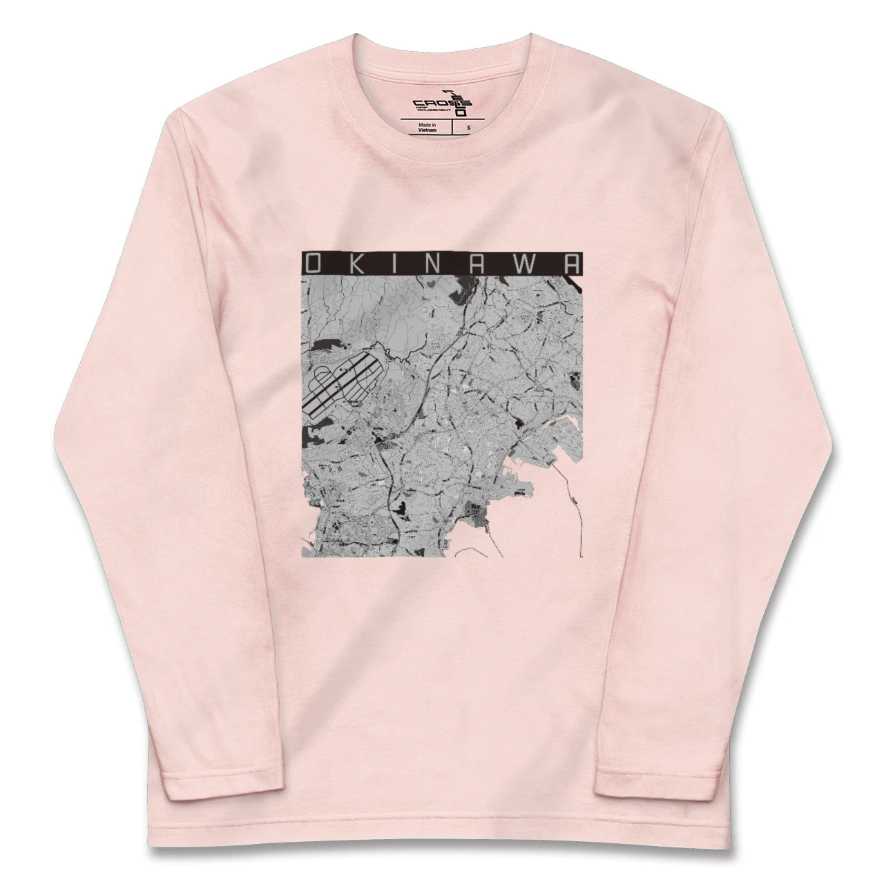 【沖縄(沖縄県)】地図柄ロングスリーブTシャツ