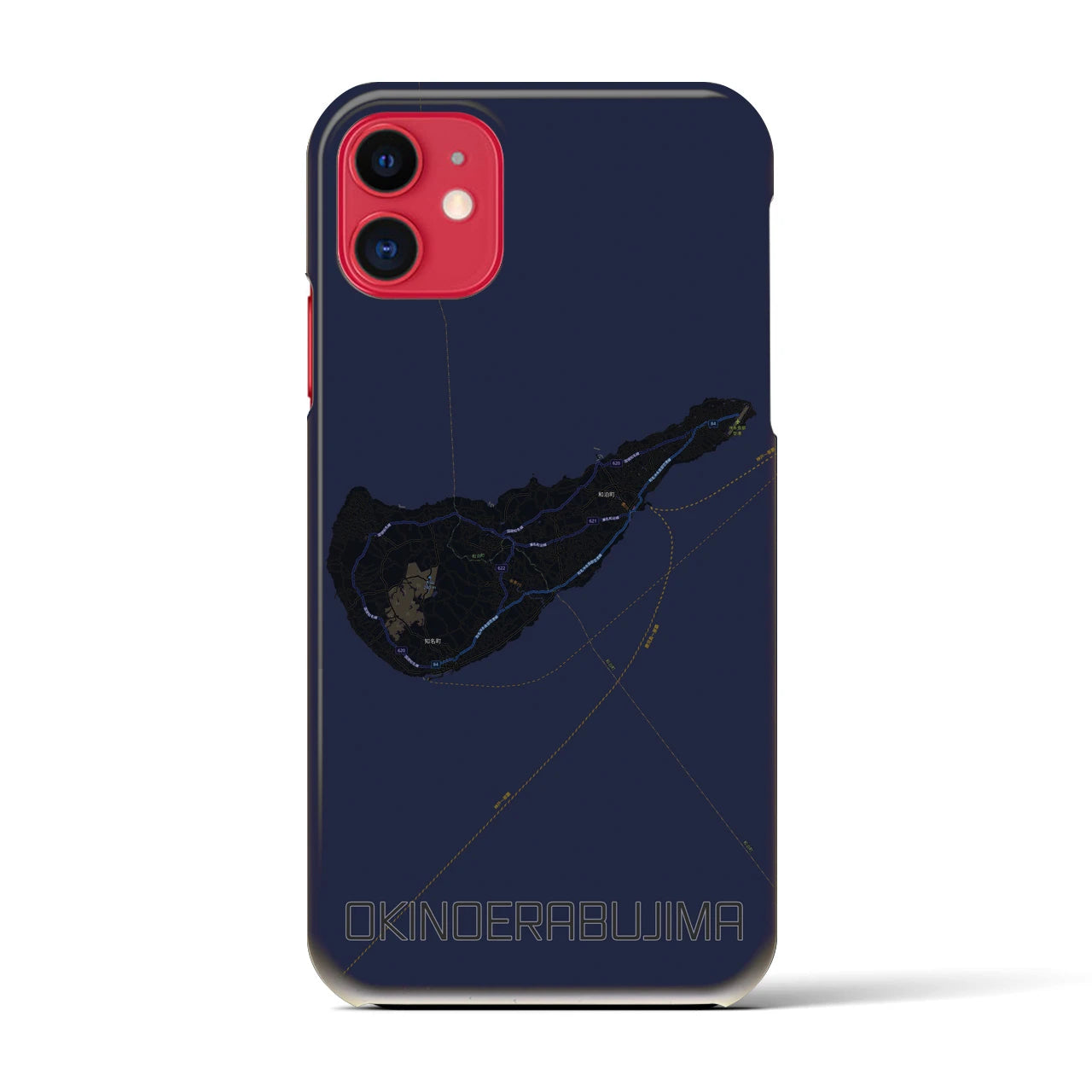 【沖永良部島(鹿児島県)】地図柄iPhoneケース(バックカバータイプ)