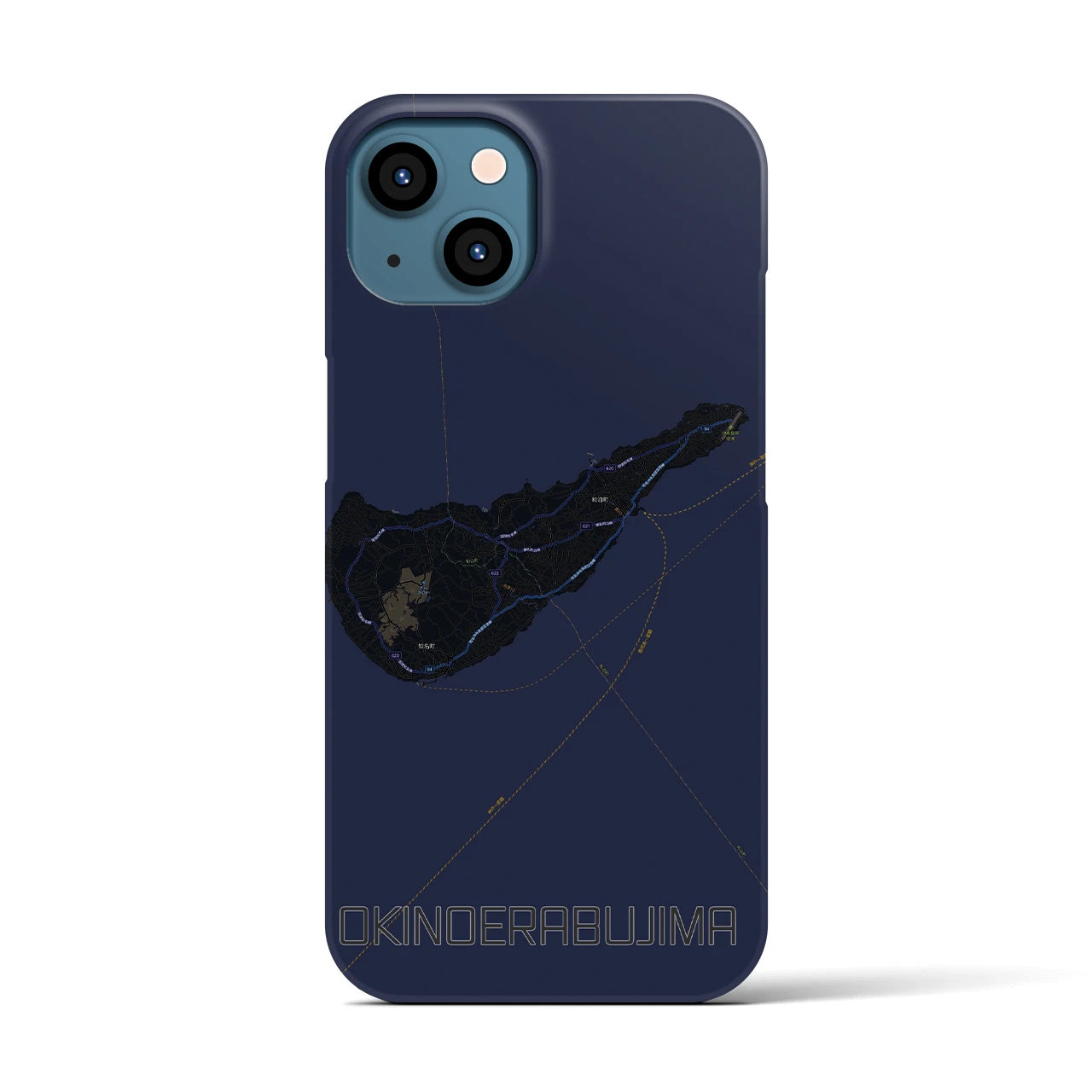 【沖永良部島(鹿児島県)】地図柄iPhoneケース(バックカバータイプ)