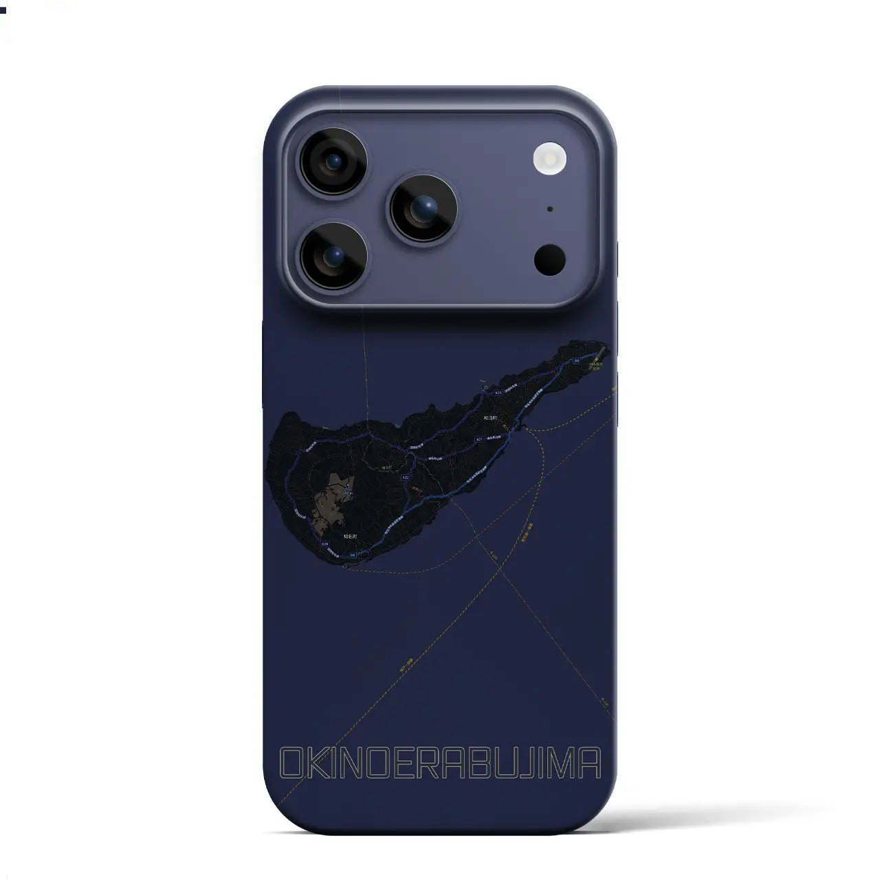 【沖永良部島(鹿児島県)】地図柄iPhoneケース(バックカバータイプ)