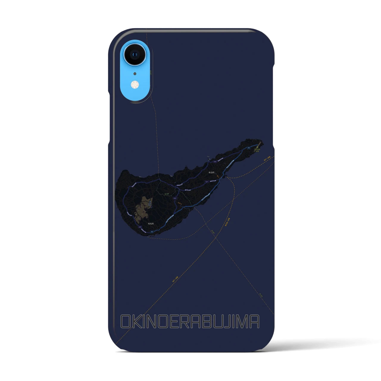 【沖永良部島(鹿児島県)】地図柄iPhoneケース(バックカバータイプ)