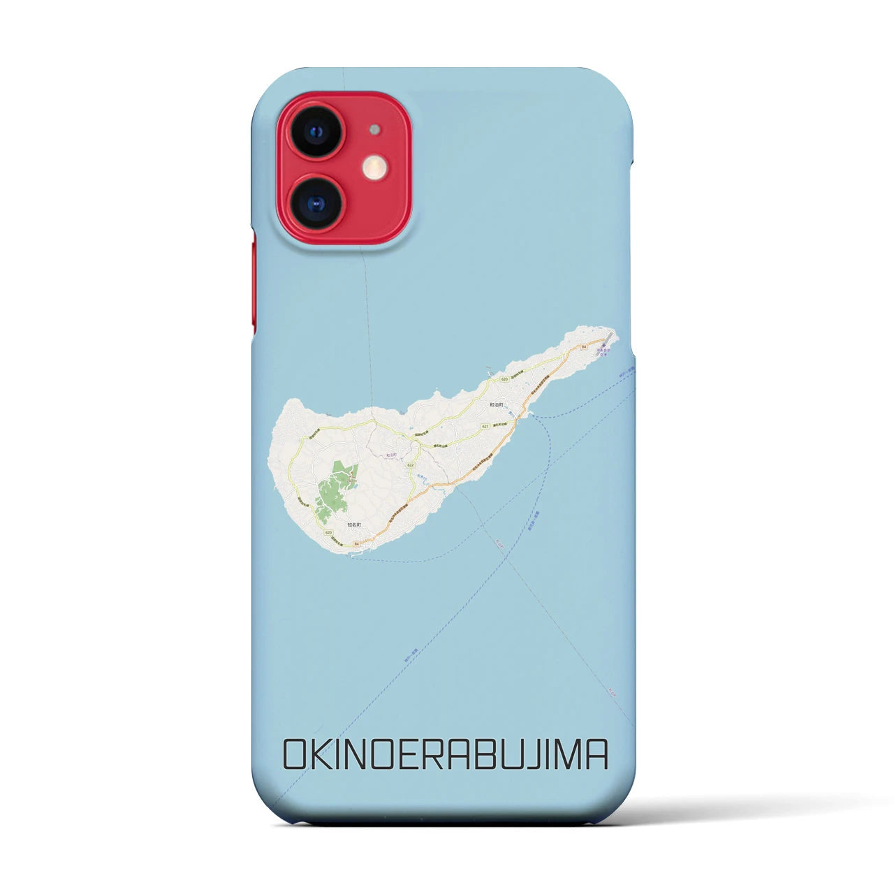 【沖永良部島(鹿児島県)】地図柄iPhoneケース(バックカバータイプ)